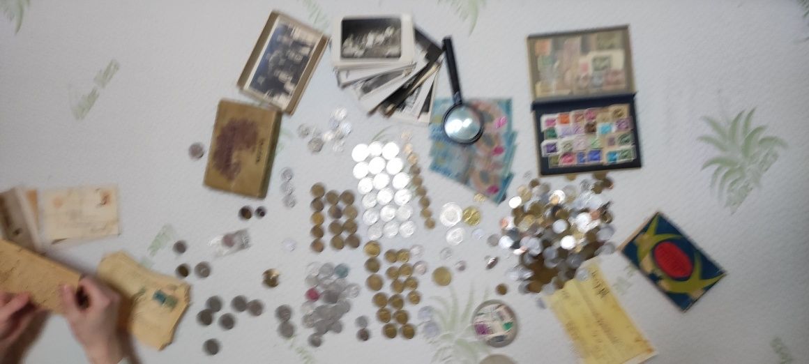 Monede bancnote, timbre plicuri vechi.. etc