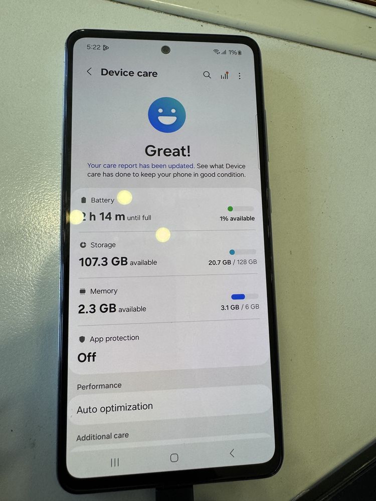 Samsung a52 white