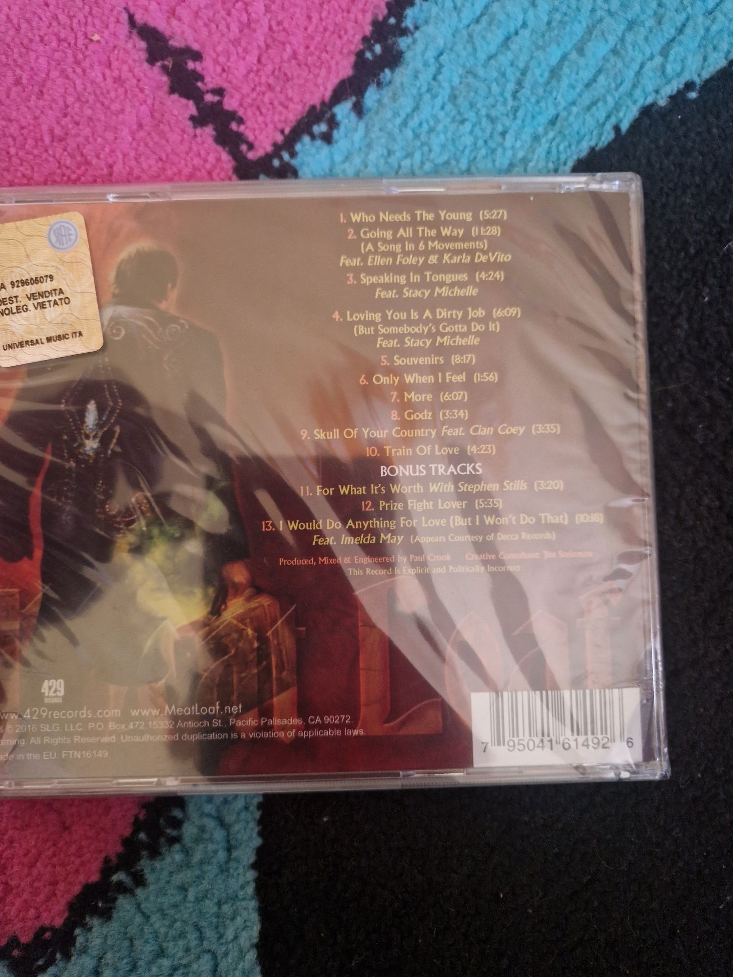 CD meat Loaf  all song by Jim steiman