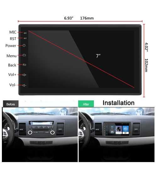 Dvd Auto Gps, Navigatie Android 1g+16g Cu Camera