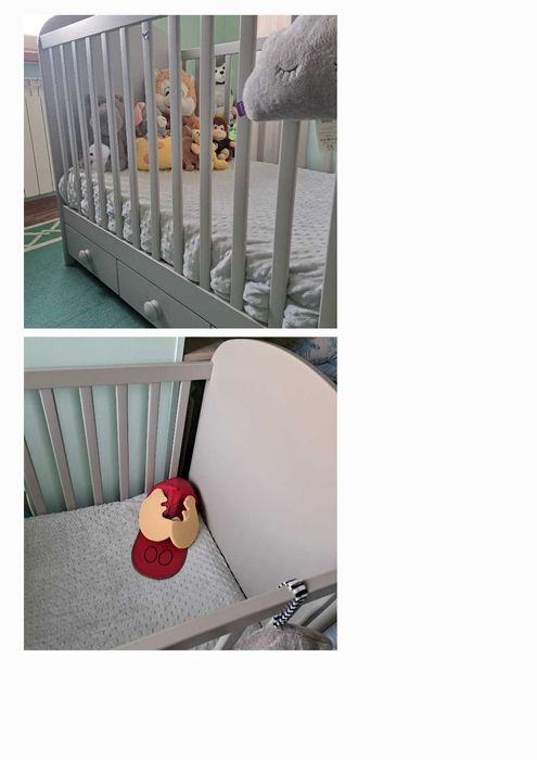 patut copil IKEA,dimensiuni120X60cm+saltea,3 sertare,stare perfecta