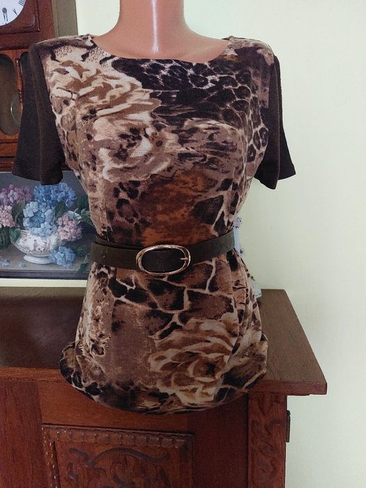 Maleta foarte draguta animal print din jerse - material natural