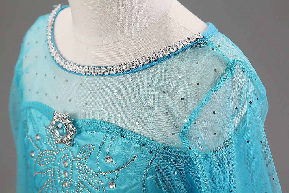 Rochie/rochita Elsa Frozen-model cu trena lunga petreceri/aniversari