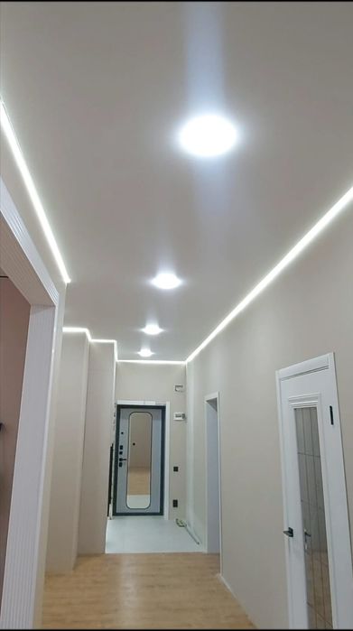 Кермелі төбелер
Натяжные потолки 
Магнитный Трэк
Парящие потолки