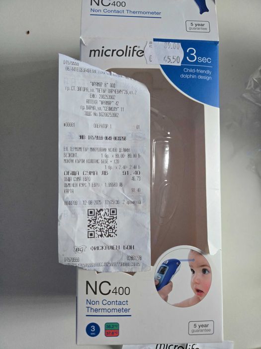 Продавам Microlife Инфрачервен безконтактен термометър Dolphin NC 400