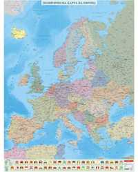 Политическа стенна карта на Европа (1:4 000 000)