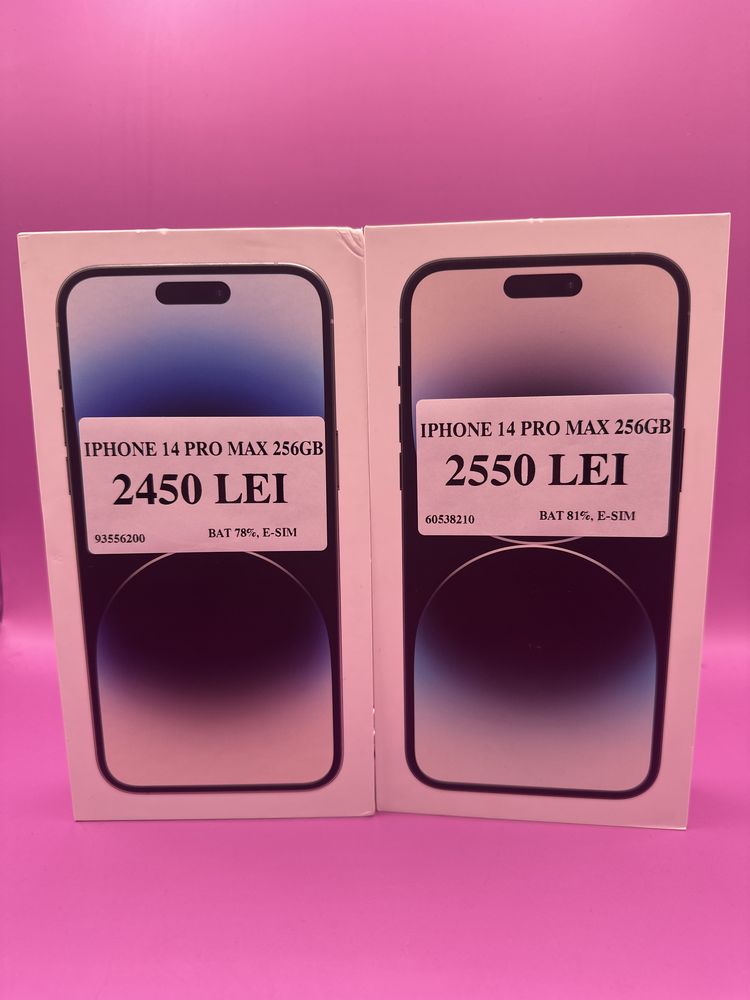Iphone 14 PRO MAX 256GB E-SIM •Matei Amanet Crangasi•