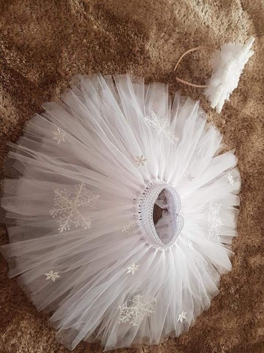 Fustita TuTu Fulg de nea si coronita