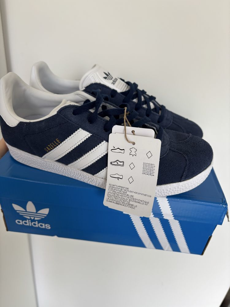 Adidas Gazelle 37 - noi, cu eticheta, in cutie originala - piele natur