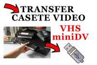 Transfer Copiere Casete Video VHS/miniDV pe USB stick