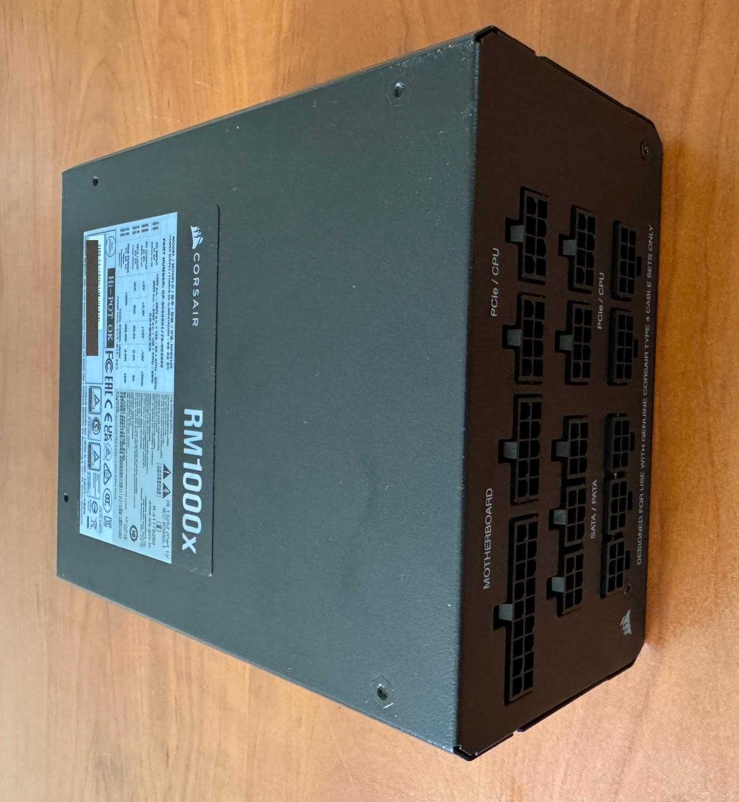 Corsair RMx Series RM1000x 1000W PSU – 80 PLUS Gold, напълно модулен