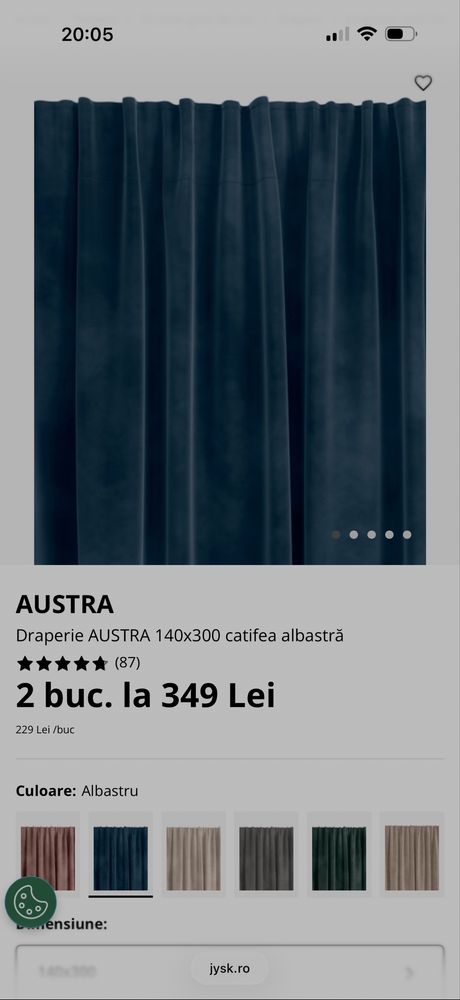 Draperii Austra Jysk