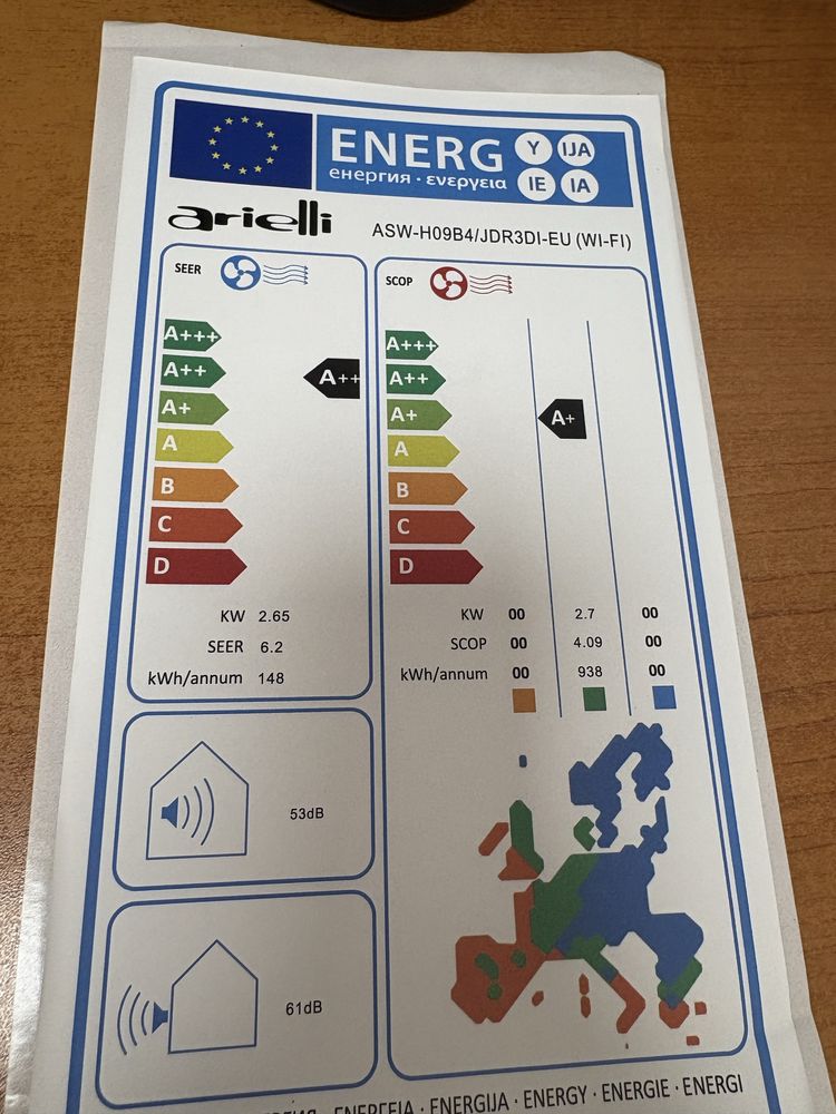 Продавам климатик ARIELLI ASW-H09B4/JDR3DI-EU (WI-FI)