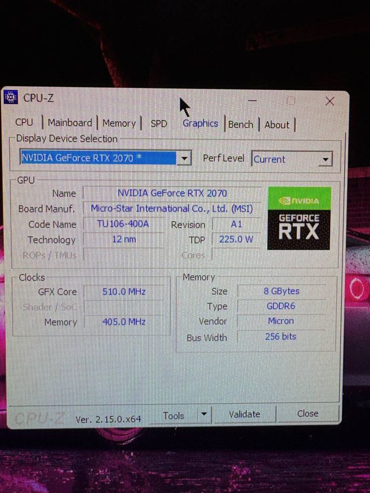 MSI Nvidia RTX 2070