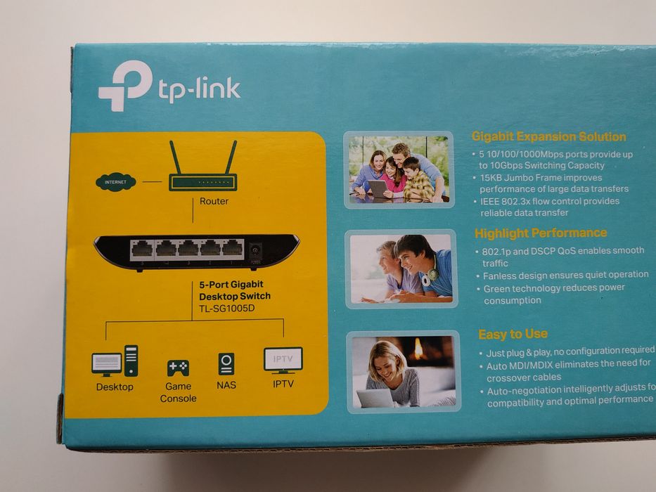 Switch TP-LINK TL-SG1005D, 5 x 10/100/1000MbpsSwitch TP-LINK TL-SG1005