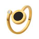 Inel “Solaris Nocturn” 18K Gold Plated Steel