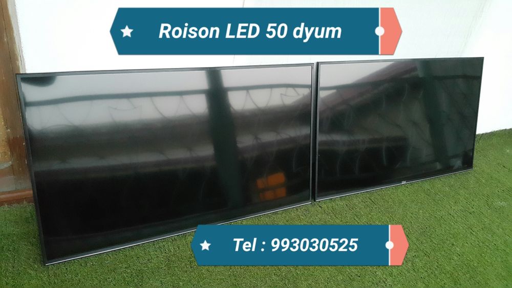 Firminniy Televizor { ROISON } 50 dyum. LED. 100% ORIGINAL.