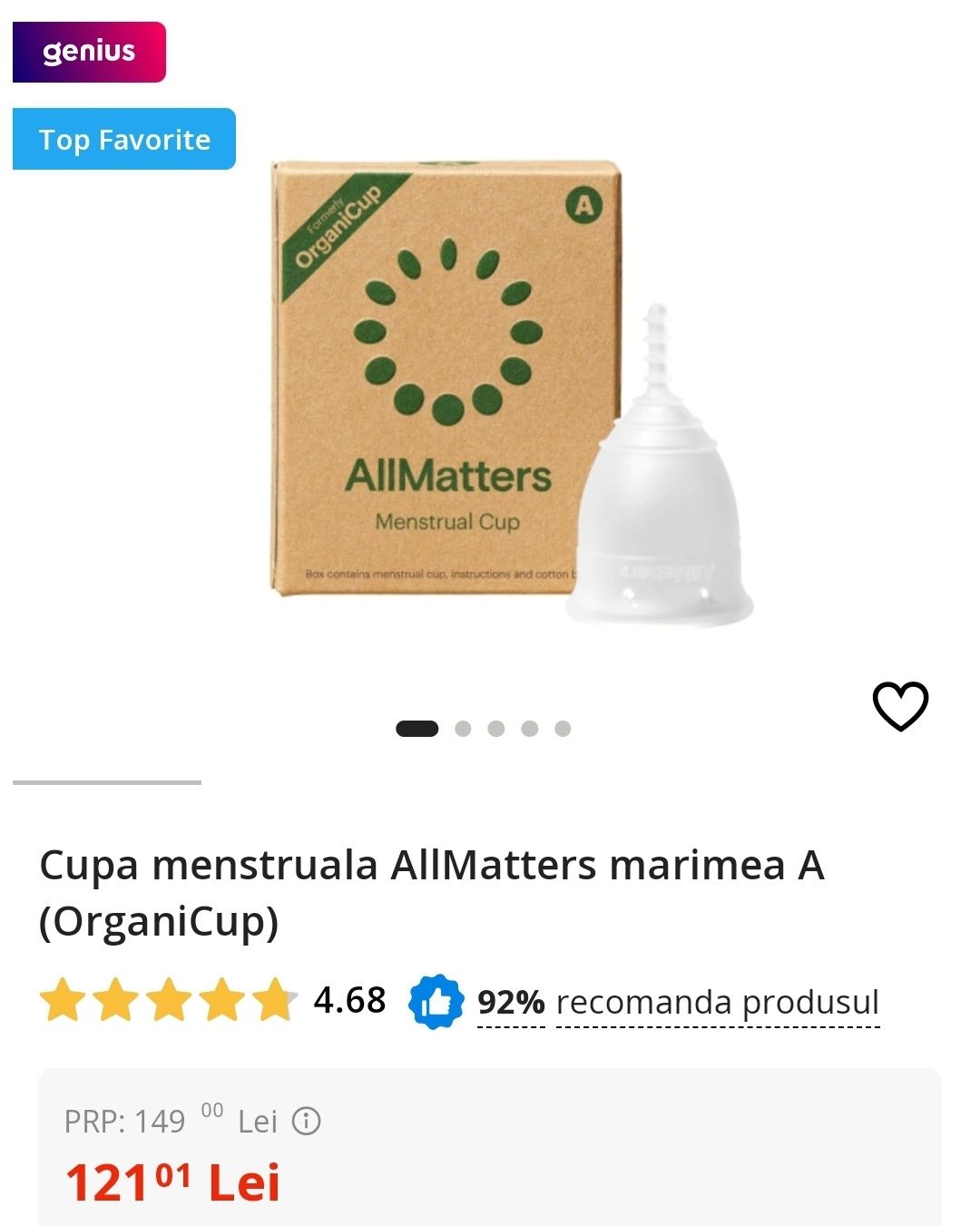 Cupa menstruala AllMatters