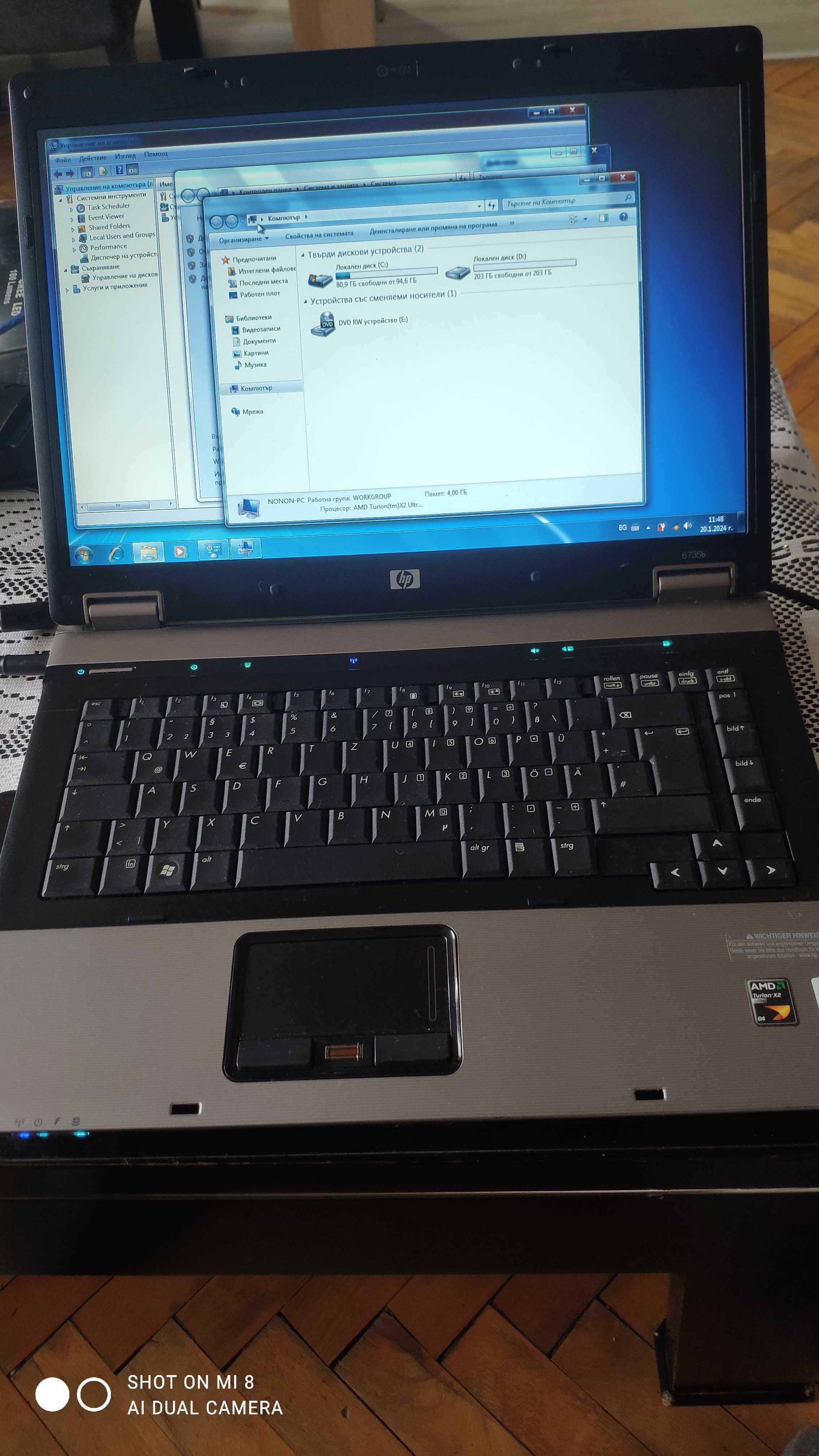 На части 15" Laptop HP 6735b Лаптоп, AMD Turion X2 Ultra
