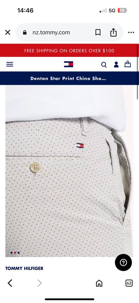 Tommy Hilfiger Denton Star Print Chino Shorts