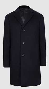 Palton slim 52 XL premium Christian Berg lana moale navy