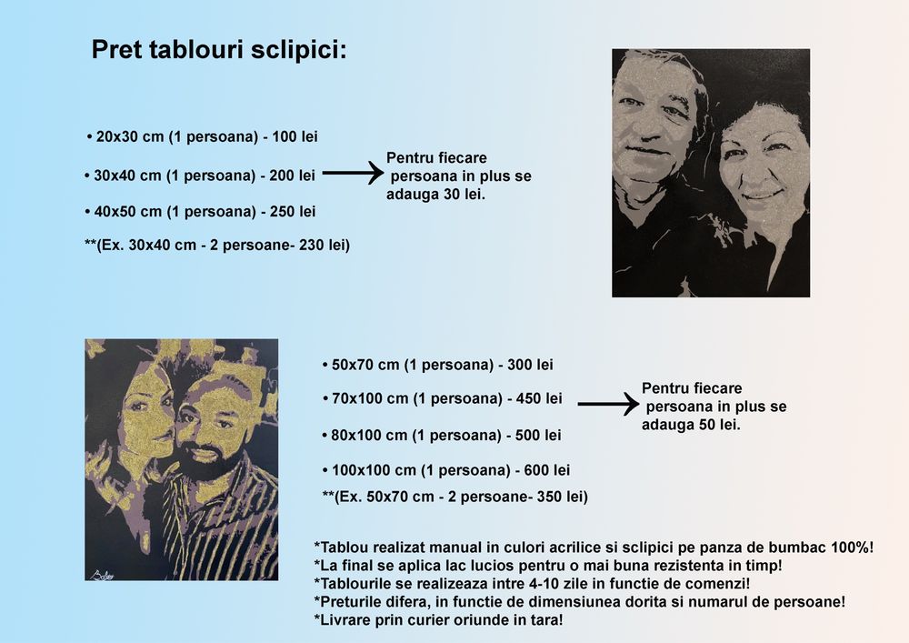 Tablou in sclipici