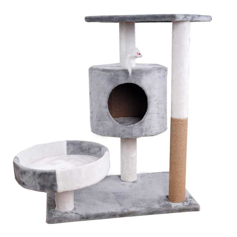 Ansamblu de joaca pentru pisici cu 2 platforme