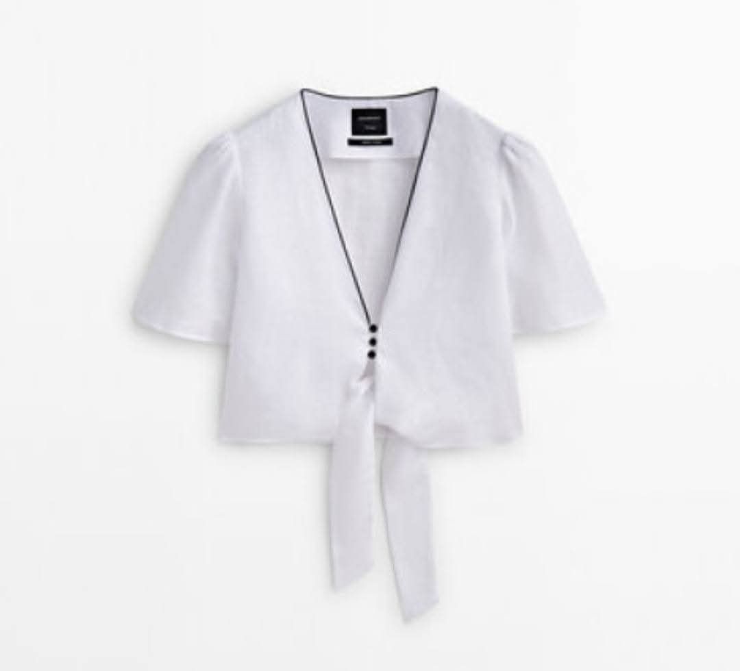 Ленен топ Massimo Dutti/Zara/H&M/Furla/Pinko/TommyJeans/TommyHilfiger