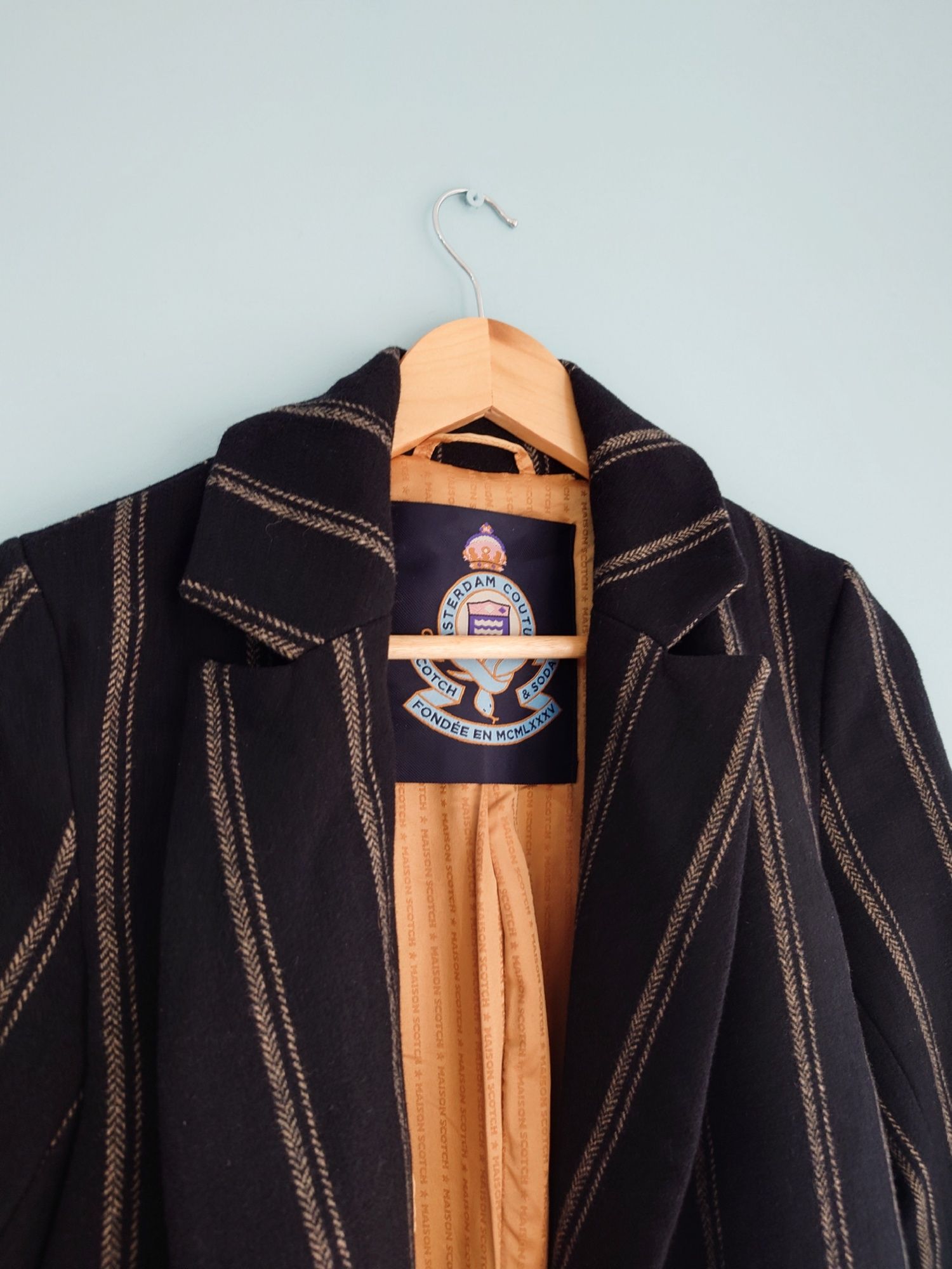 Scotch & Soda Coat - Palton cu 50% lana