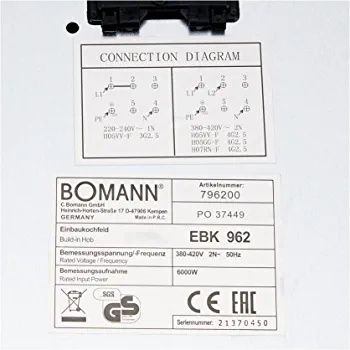 Нов плот/котлони за зграждане Bomann EBK 962 Черен