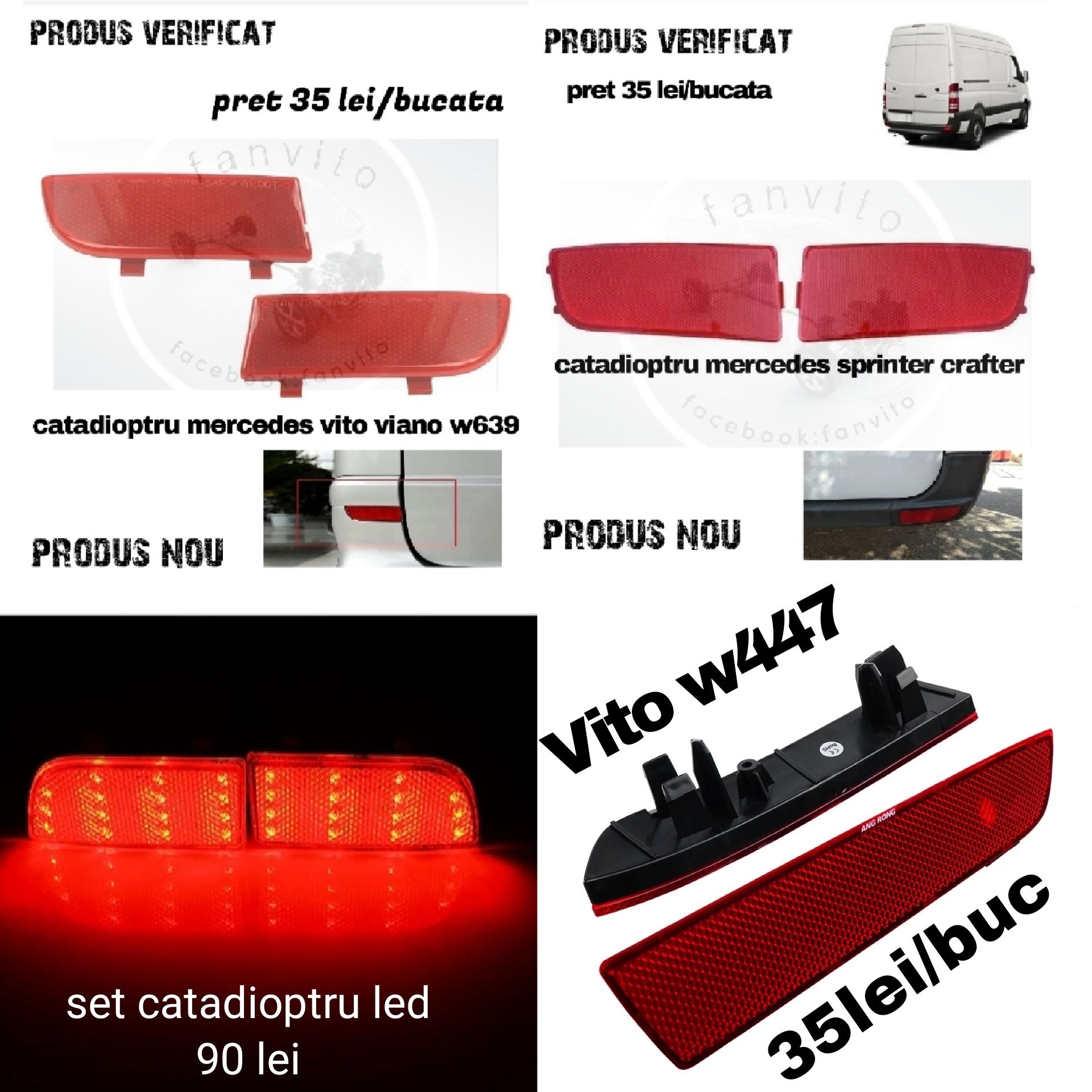 Catadioptru  vito viano w639 w447  catadioptru sprinter  crafter fanvi