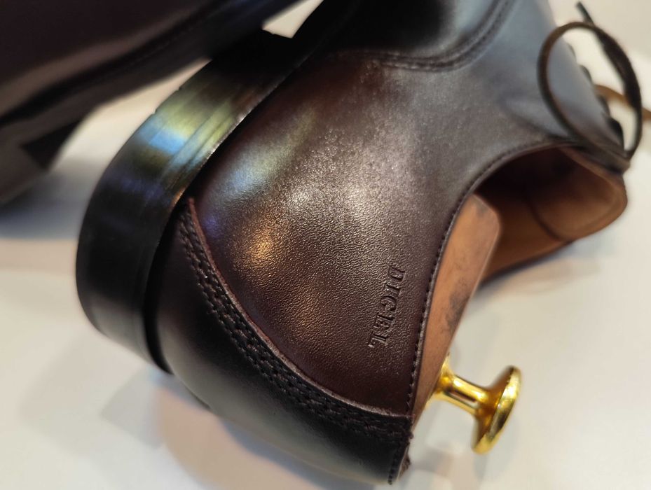 Pantofi derby 42 42.5 43 plain toe DIGEL piele naturala moale maro