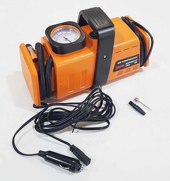 Професионален Немски Компресор за гуми ПЪТНА ПОМОЩ 7 Bar 12V и 220V