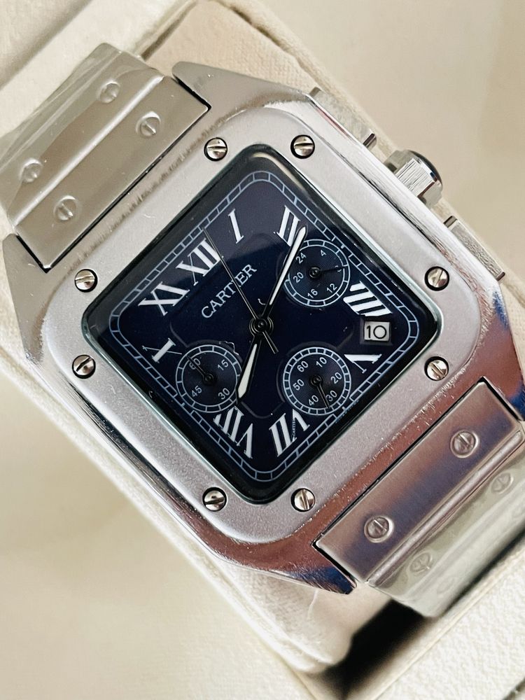 Cartier Fullset Santos Chronograph Classic