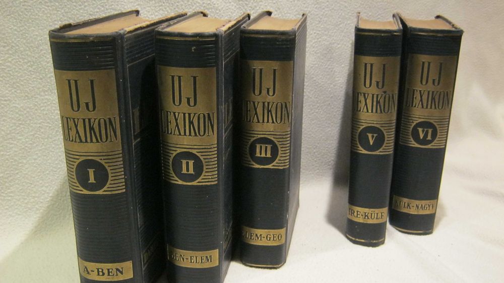UJ LEXIKON,vol I,II,III,-,V,VI,DANTE PANTHEON, editie maghiara,1936.