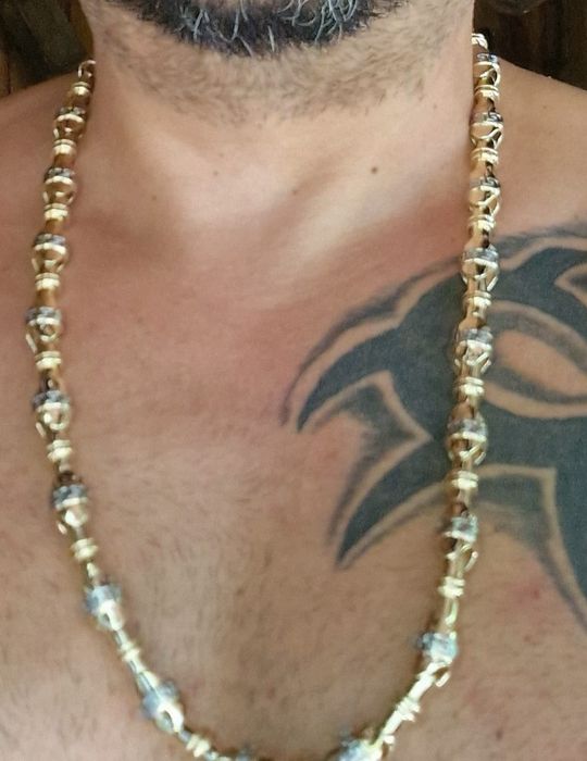 Lant antialergic placat cu aur 14k baraka nou