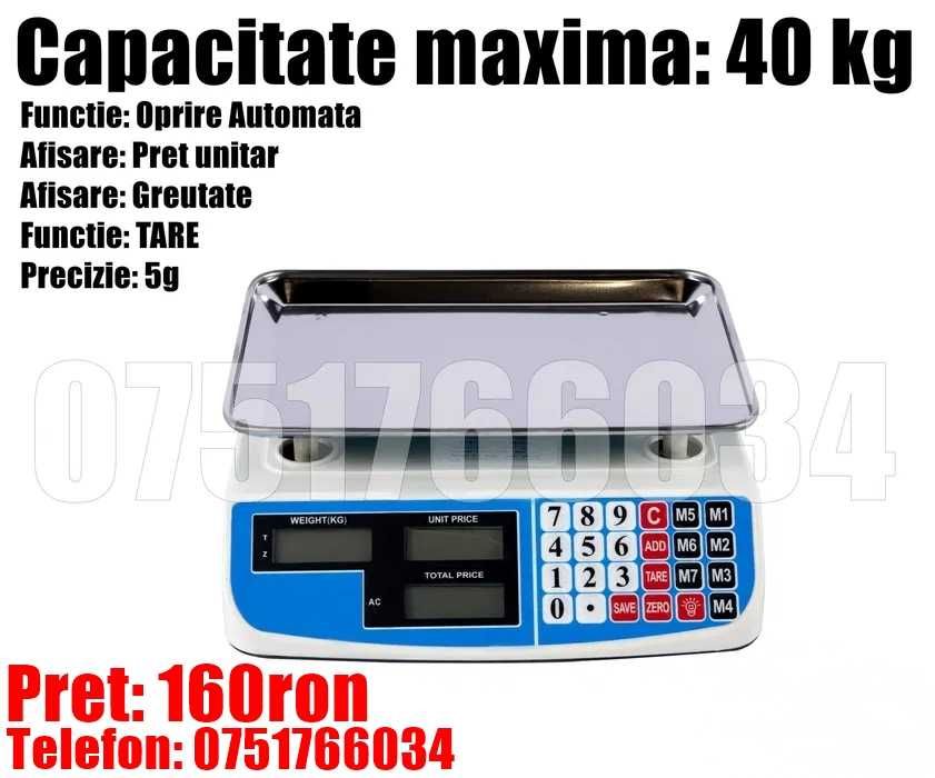 Cantar Masa Depozit Piata Electronic Fructe Legume Acumulator 40kg
