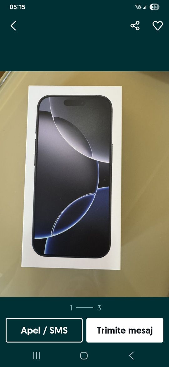 Iphone 16 Promax,black titanium,256g,nou,garantie!