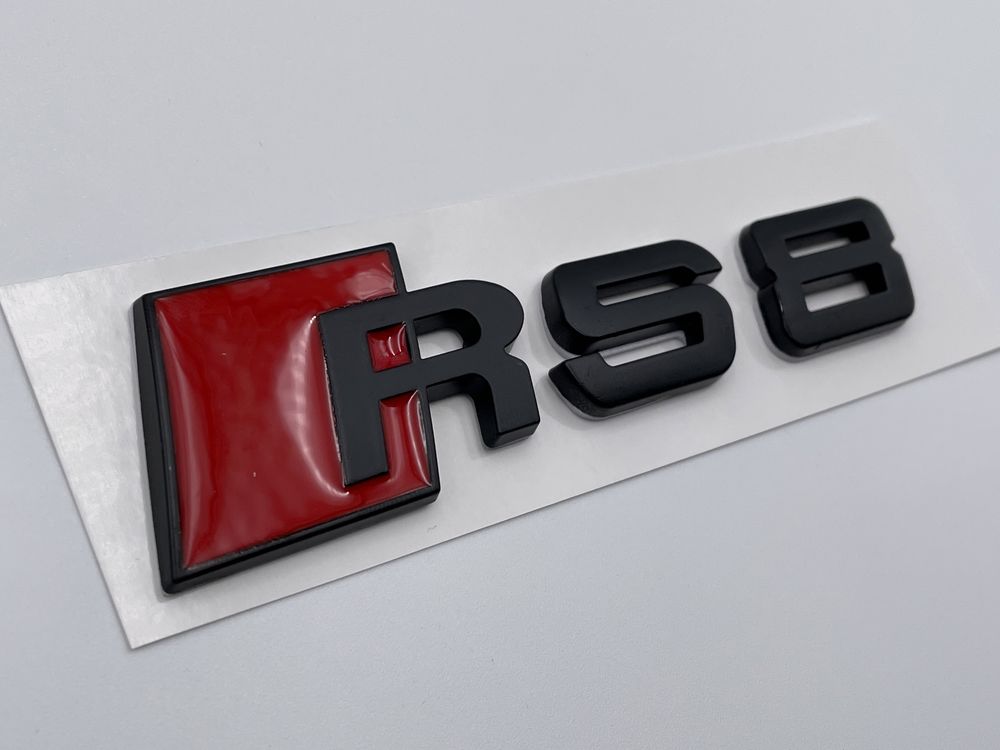 Emblema Audi RS8 metal spate negru