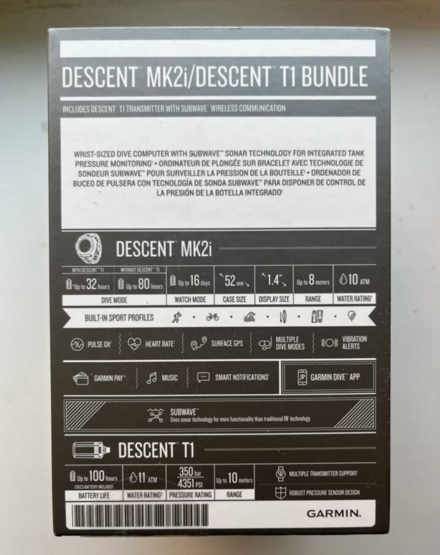 Garmin Descent MK2i + Descent T1 Bundle