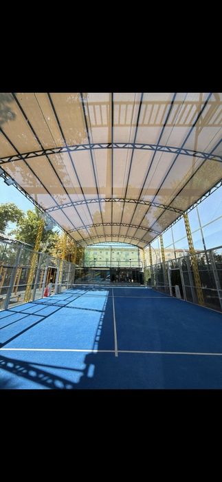 Tent baner salofan ustonovka баннер тент Басен фантан темир билан