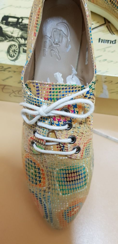 Pantofi Oxford piele multicolor 39