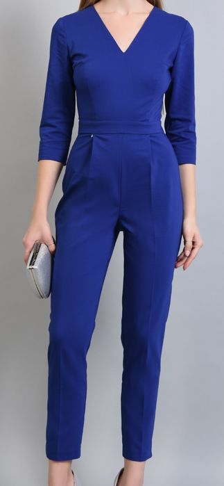 Salopetă office culoare albastru cerneală