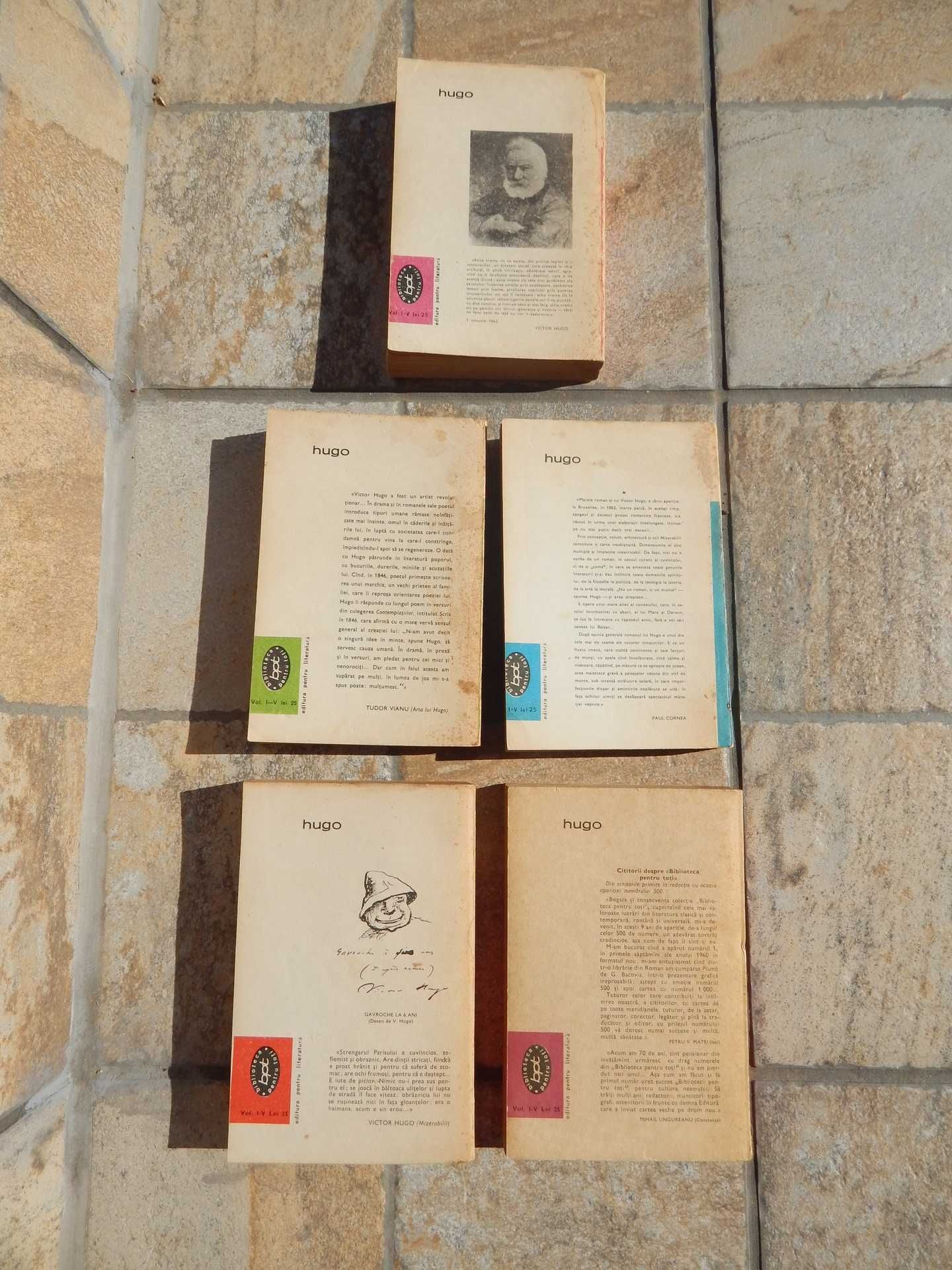 Mizerabilii Victor Hugo 5 volume complet Ed Literatura 1969 BPT