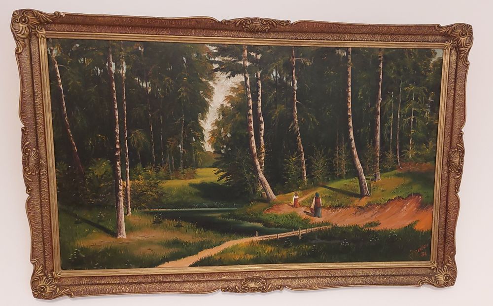 Tablou -"Izvorul din pădurea cu mesteceni"