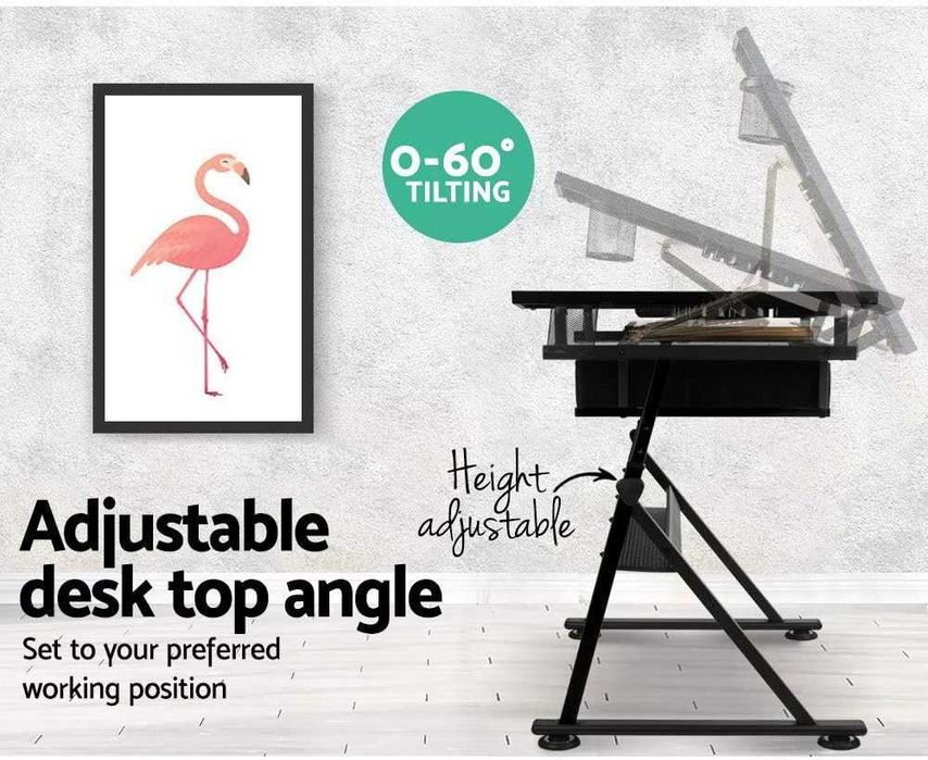 Masa desen tehnic / pictura cu planseta lemn si scaun |S 611055 Wood