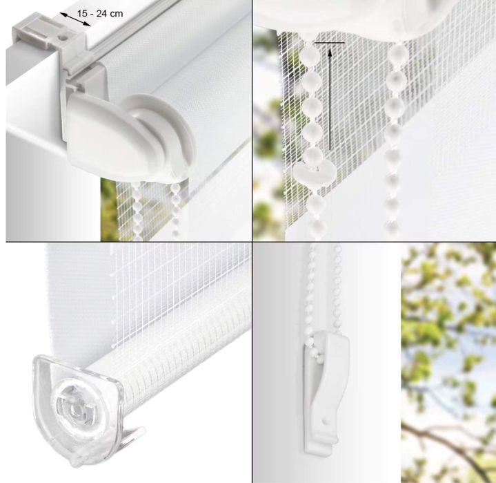 Ролкови ролетни водоустойчиви щори в три цвята без пробиване