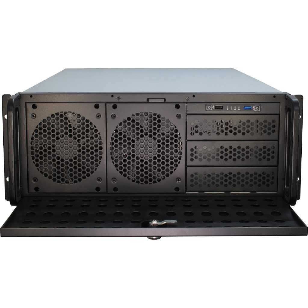 Carcasa Silent Server 4U, 12 x LFF HDD, mITX to eATX MB, ATX PSU