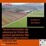 Teren intravilan de vânzare la 3 km de sensul giratoriu din Chilieni!