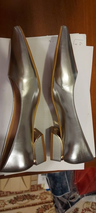 Pantofi, balerini argintii masura 40